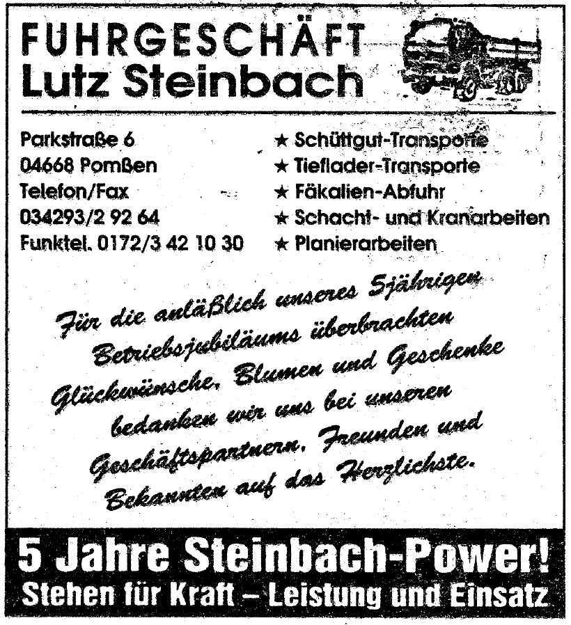 firmengeschichte 5Jahre